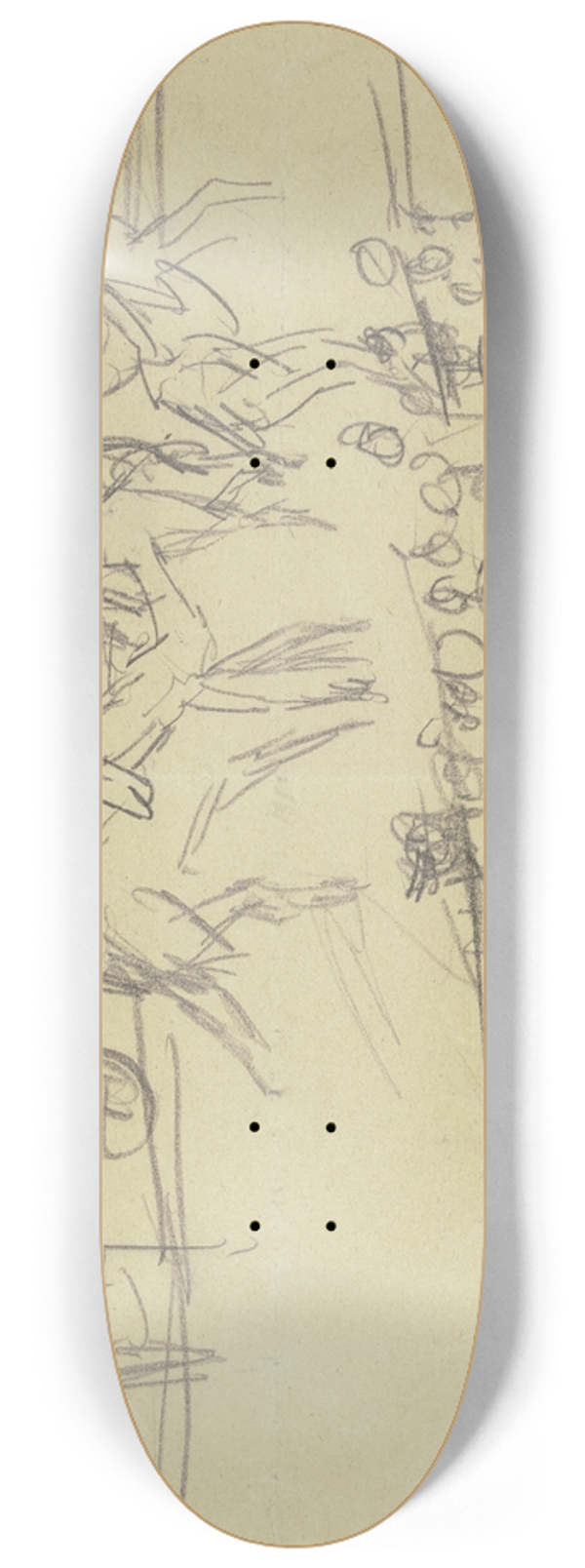 Max Beckmann - Horse racing 8.25 inch art skate deck