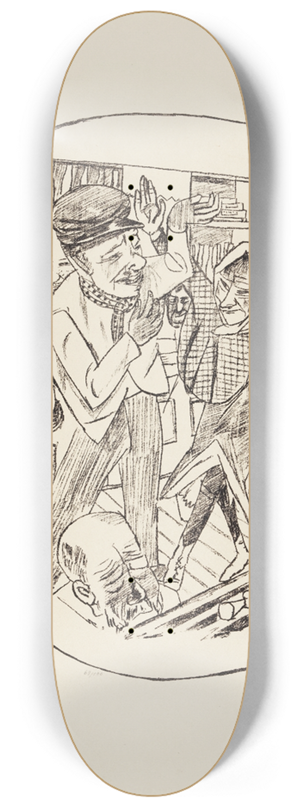 Max Beckmann - Kaschemme 8.25 inch art skate deck