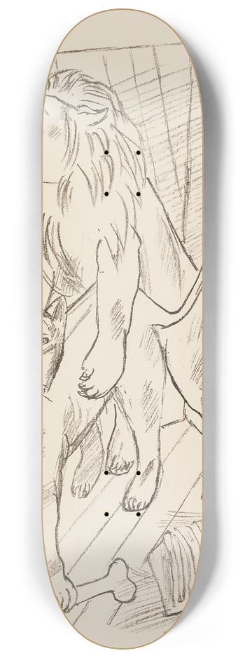 Max Beckmann - Lwenpaar 8.25 inch art skate deck