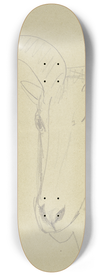 Max Beckmann - Ram head 8.25 inch art skate deck