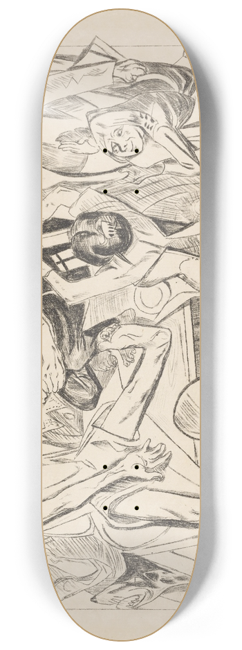 Max Beckmann - The Night 8.25 inch art skate deck
