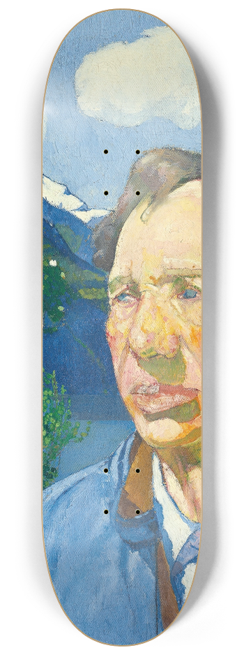 Max Buri - Farmer In Front Of Lakescape 8.25 inch art skate deck