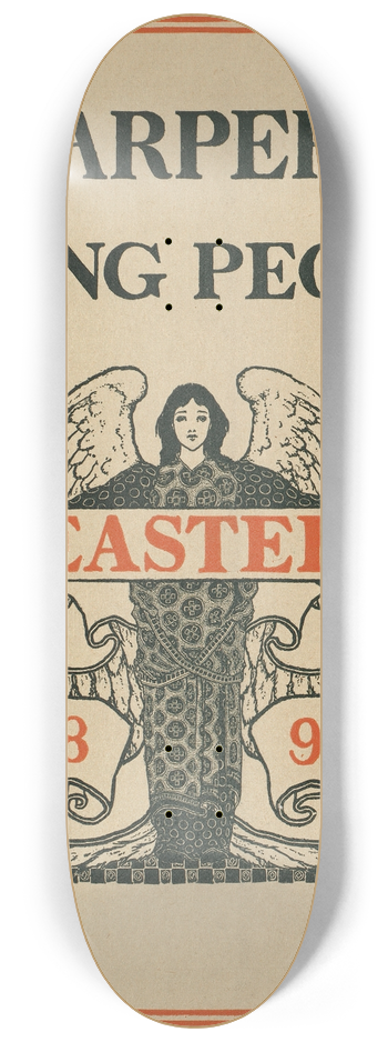 Maxfield Parrish - Harpers young people, Easter 1895 8.25 inch art skate deck