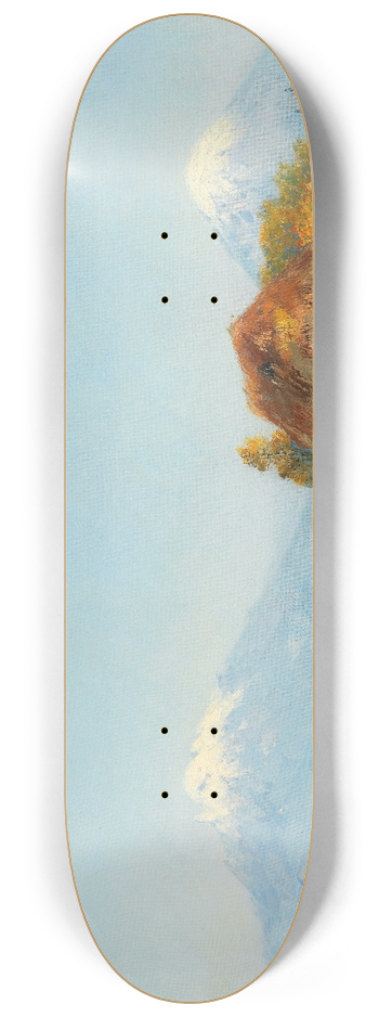 Max Friedrich Rabes - Sicilian Landscape, Etna in the Background 8.25 inch art skate deck