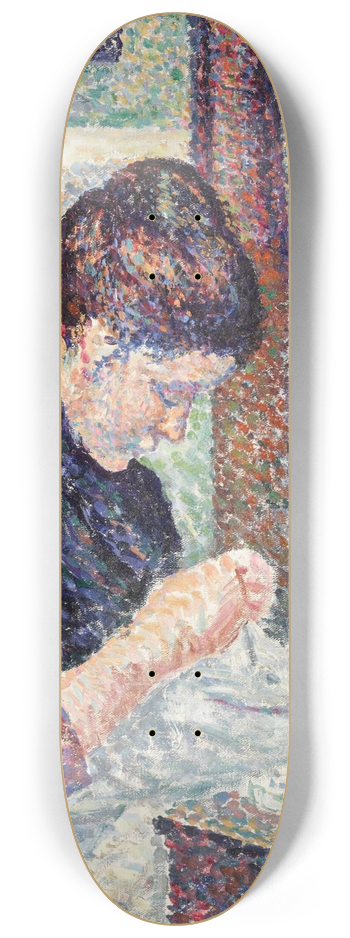 Maximilien Luce - Femme cousant 8.25 inch art skate deck