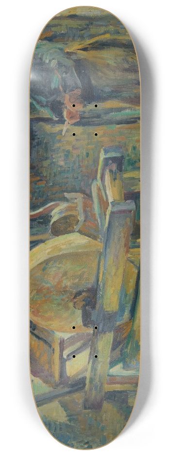Maximilien Luce - Le Rmouleur 8.25 inch art skate deck