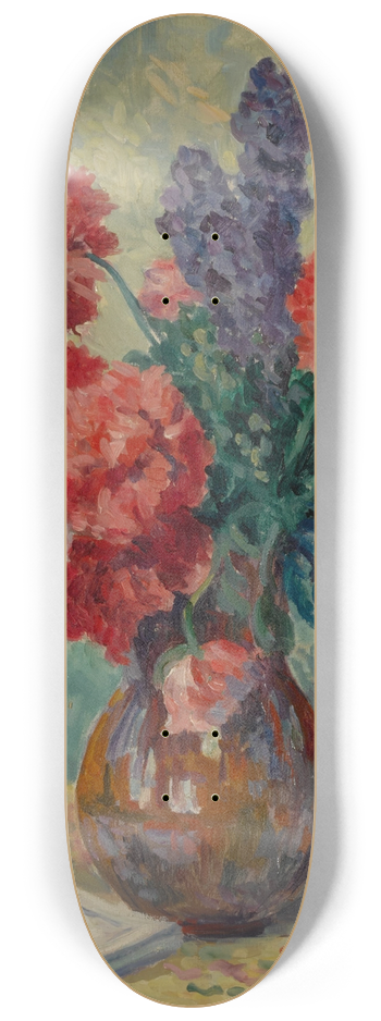 Maximilien Luce - Vase de fleurs 8.25 inch art skate deck
