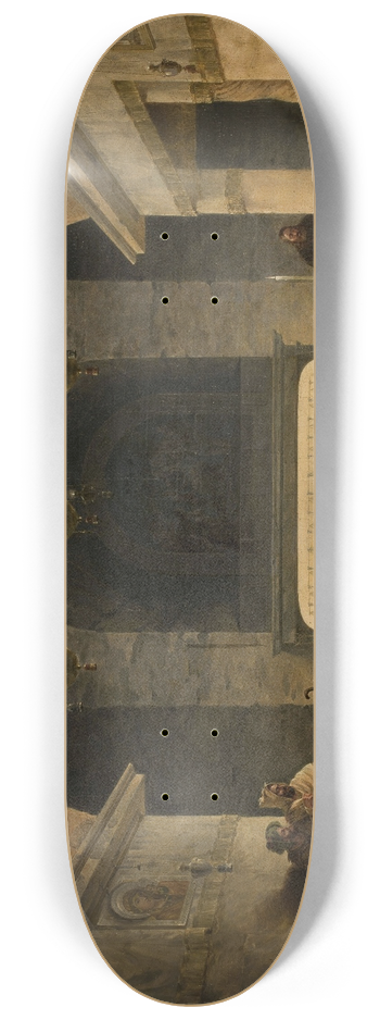 Maxim Nikiforovitsch Worobjeff - Interior of the crypt in the Church of the Nativity in Bethlehem 8.25 inch art skate deck