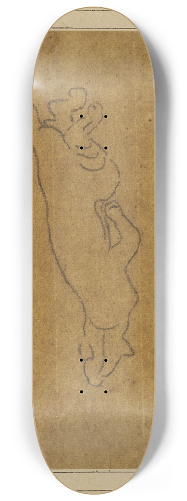 Antoine-Louis Barye - Panthre couche 8.25 inch art skate deck