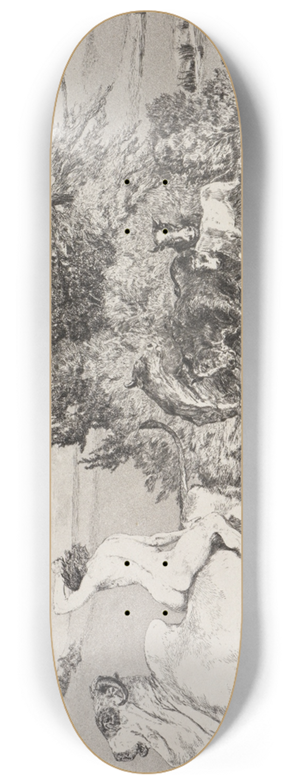 Max Klinger - Apollo und Daphne III (Rettungen Ovidischer Opfer, Opus II, Blatt 12) 8.25 inch art skate deck