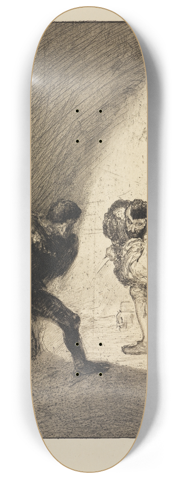 Max Klinger - Rivalen (Ein Leben, Opus VIII, Blatt 7) 8.25 inch art skate deck