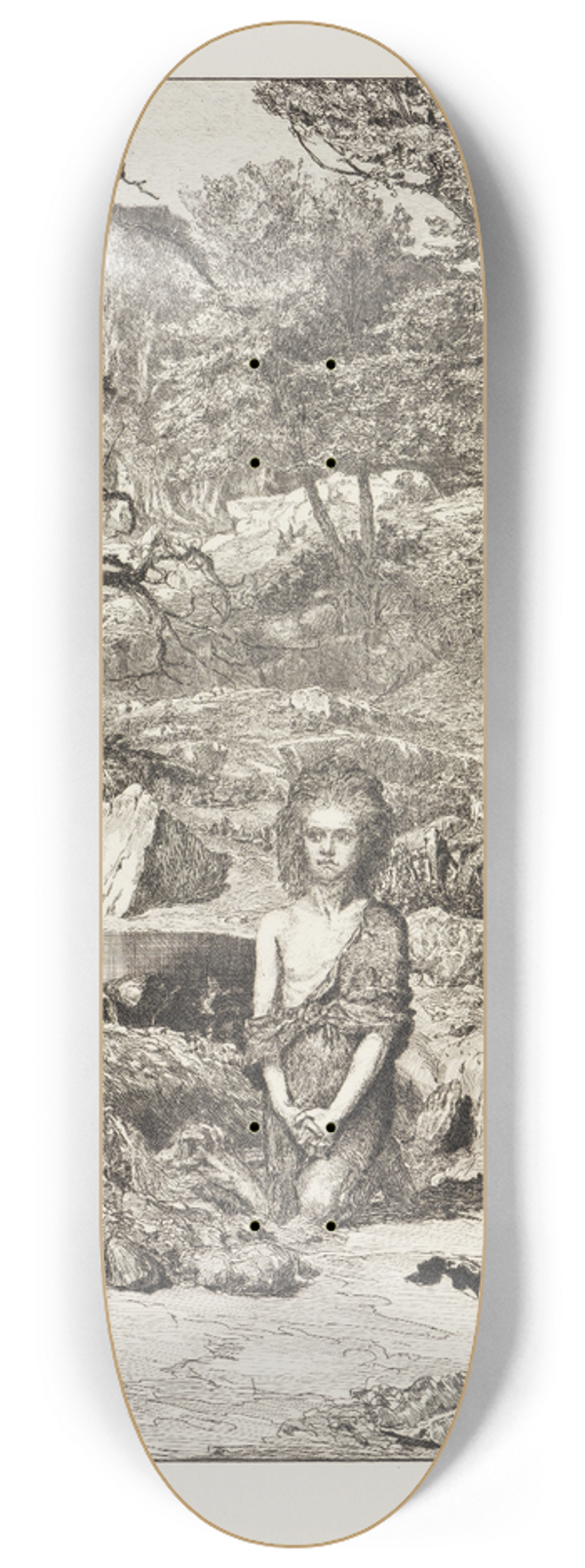 Max Klinger - Simplicius am Grabe des Einsiedlers (Intermezzi, Opus IV, Blatt 8) 8.25 inch art skate deck
