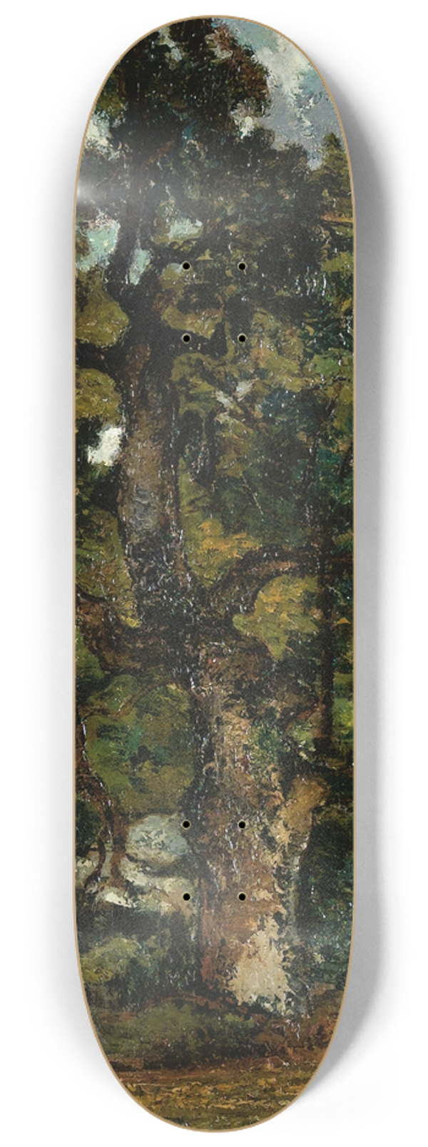Antoine-Louis Barye - View Of The Fontainebleau Forest 8.25 inch art skate deck
