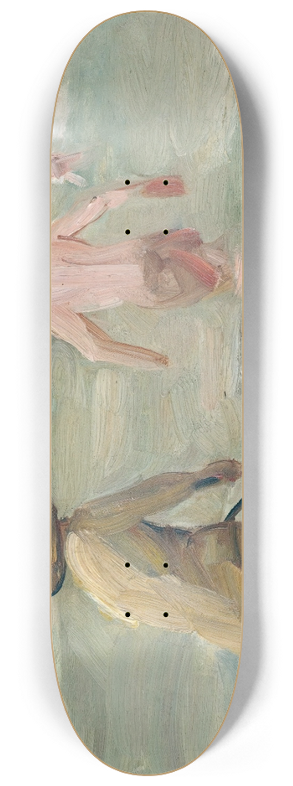 Max Liebermann - Bathing Boys With Crab Fisherman 8.25 inch art skate deck