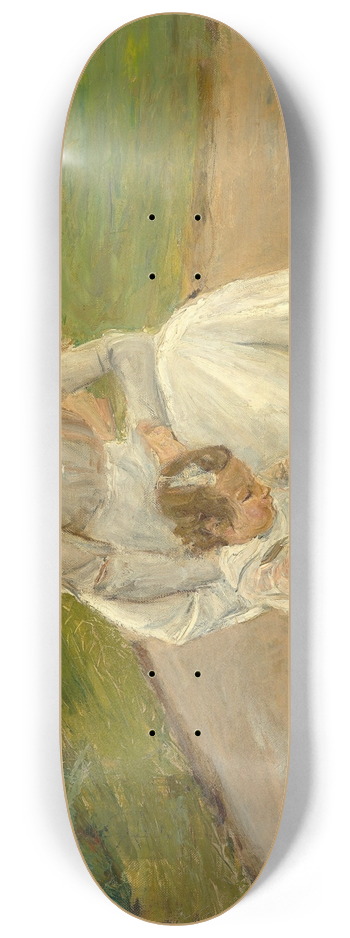 Max Liebermann - Enkelin und Kinderfrau beim Spielen im Garten 8.25 inch art skate deck