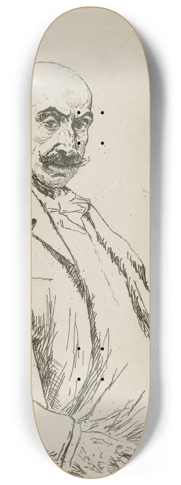 Max Liebermann - Self-Portrait 8.25 inch art skate deck