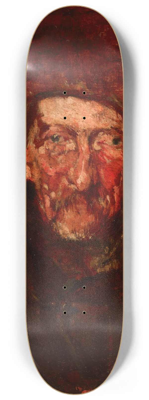 Max Liebermann - Study; Bust of a Man 8.25 inch art skate deck