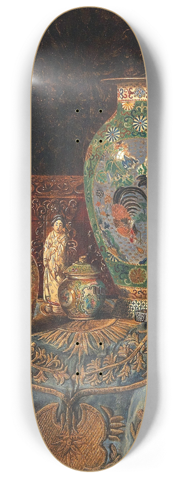 Max Schdl - Stillleben Mit Asiatischen Ziergegenstnden 8.25 inch art skate deck