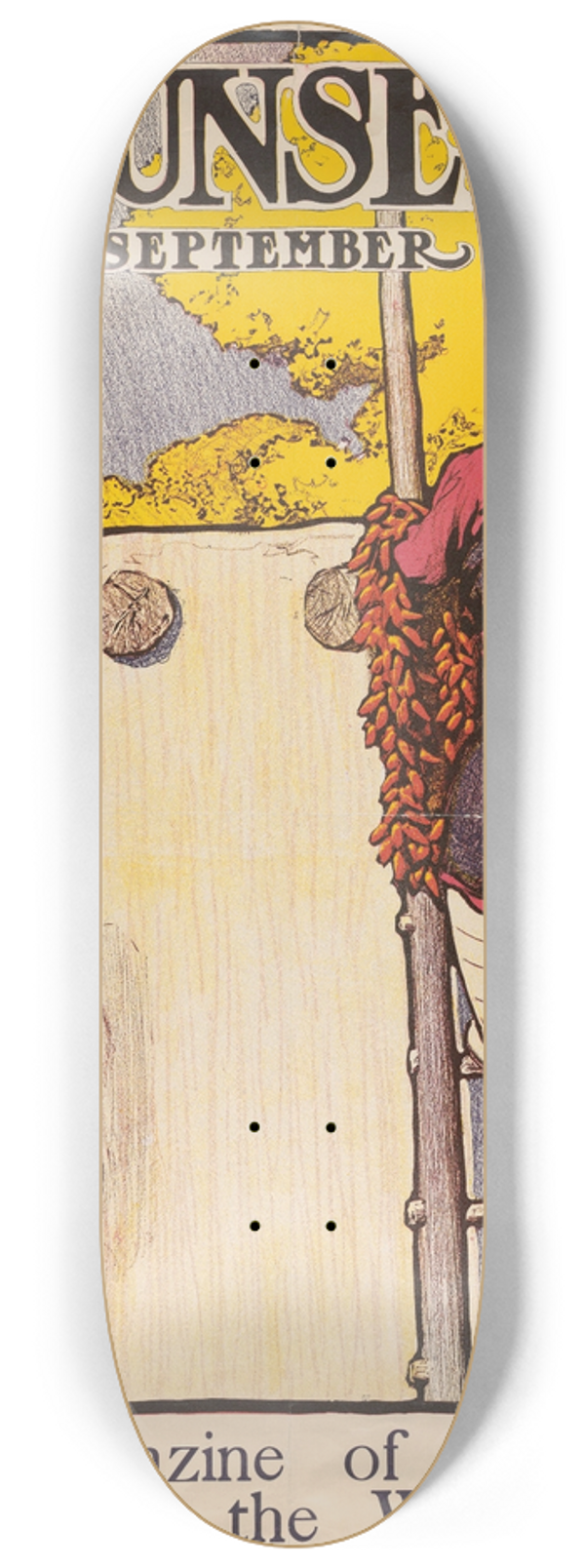 Maynard Dixon - Sunset Magazine, September 8.25 inch art skate deck