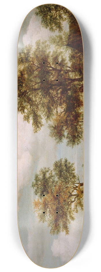 Meindert Hobbema - A River Scene 8.25 inch art skate deck