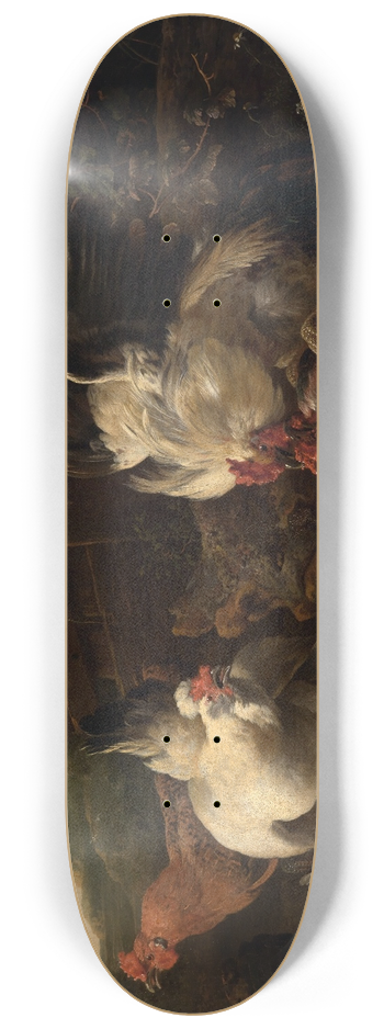 Melchior de Hondecoeter - Kmpfende Hhne 8.25 inch art skate deck