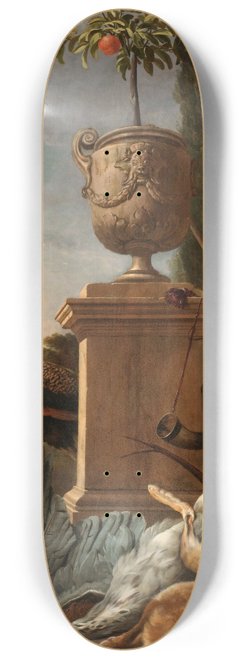 Melchior d'Hondecoeter - A Hunters Bag on a Terrace 8.25 inch art skate deck
