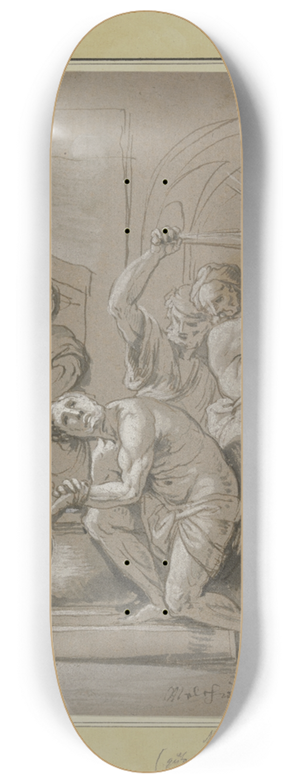 Melchior Steidl - Flagellation of Christ 8.25 inch art skate deck