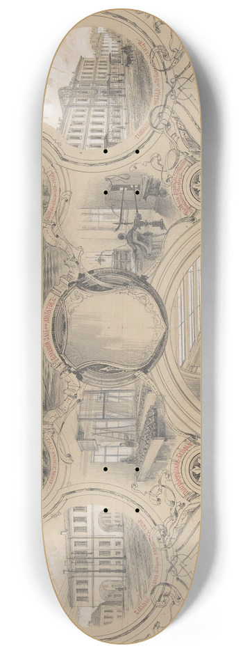 Adolf Jossifowitsch Charlemagne - The main telegraph office newly built in St. Petersburg and opened 14 October 1862 8.25 inch art skate deck