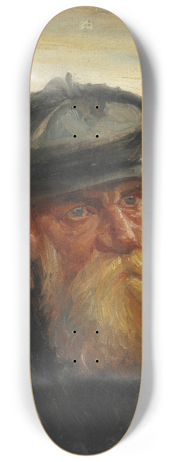 Michael Ancher - En skagensfisker med havet i baggrunden 8.25 inch art skate deck