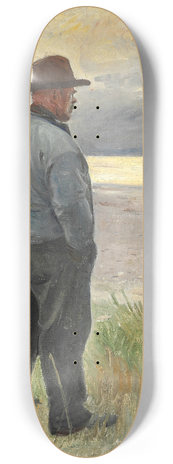 Michael Ancher - Fisker ser ud over havet 8.25 inch art skate deck