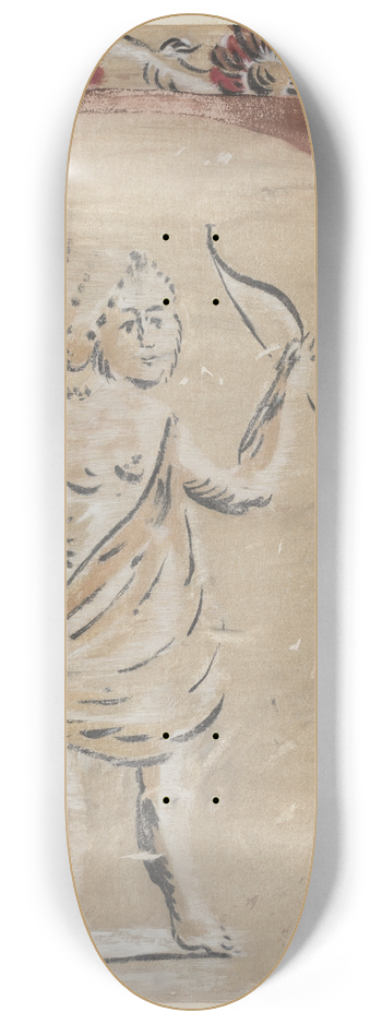 Michael Lauretano - Free Hand Decorated Wall 8.25 inch art skate deck