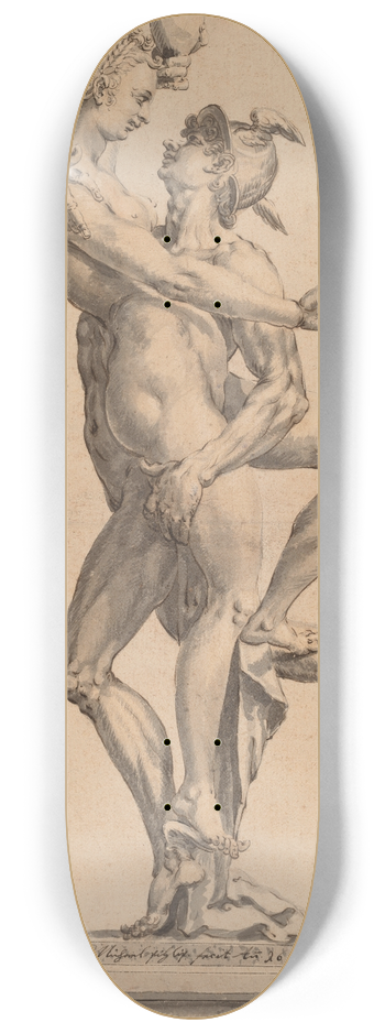 Michael Philip I - after Jan Muller, Mercury Abducting Psyche 8.25 inch art skate deck