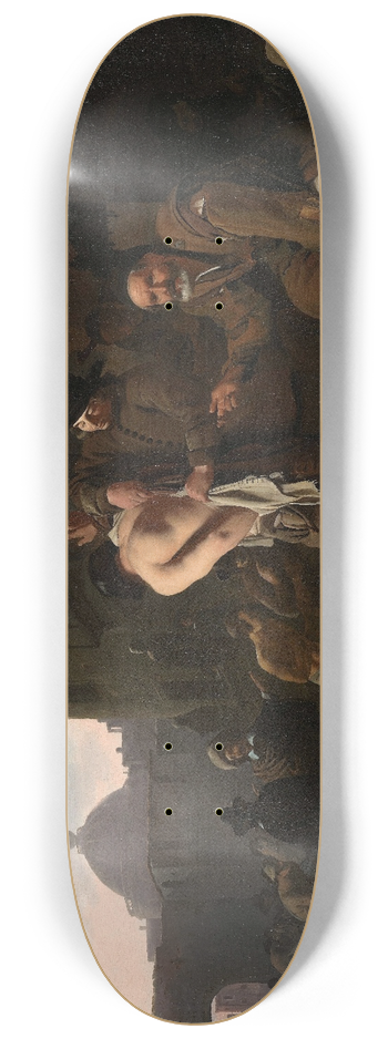 Michael Sweerts - Clothing the Naked 8.25 inch art skate deck