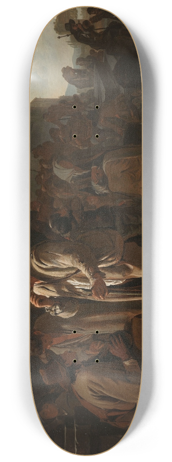 Michael Sweerts - Feeding the Hungry 8.25 inch art skate deck