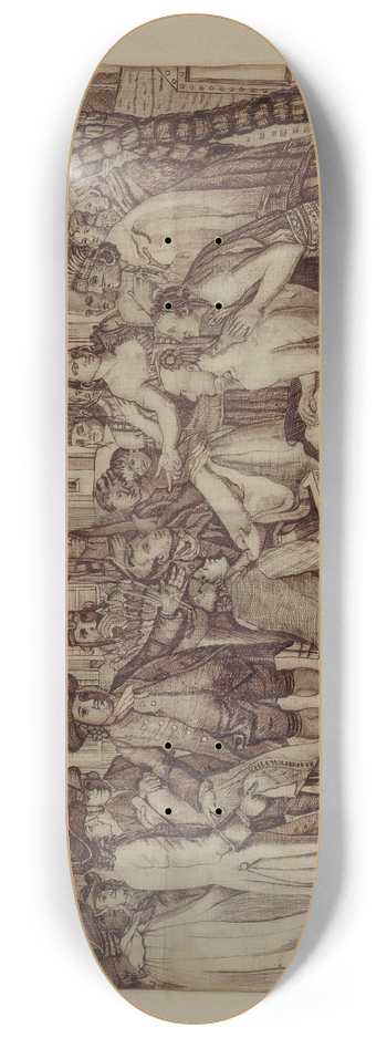 Michael Trekur - Printed Historic Textiles 8.25 inch art skate deck