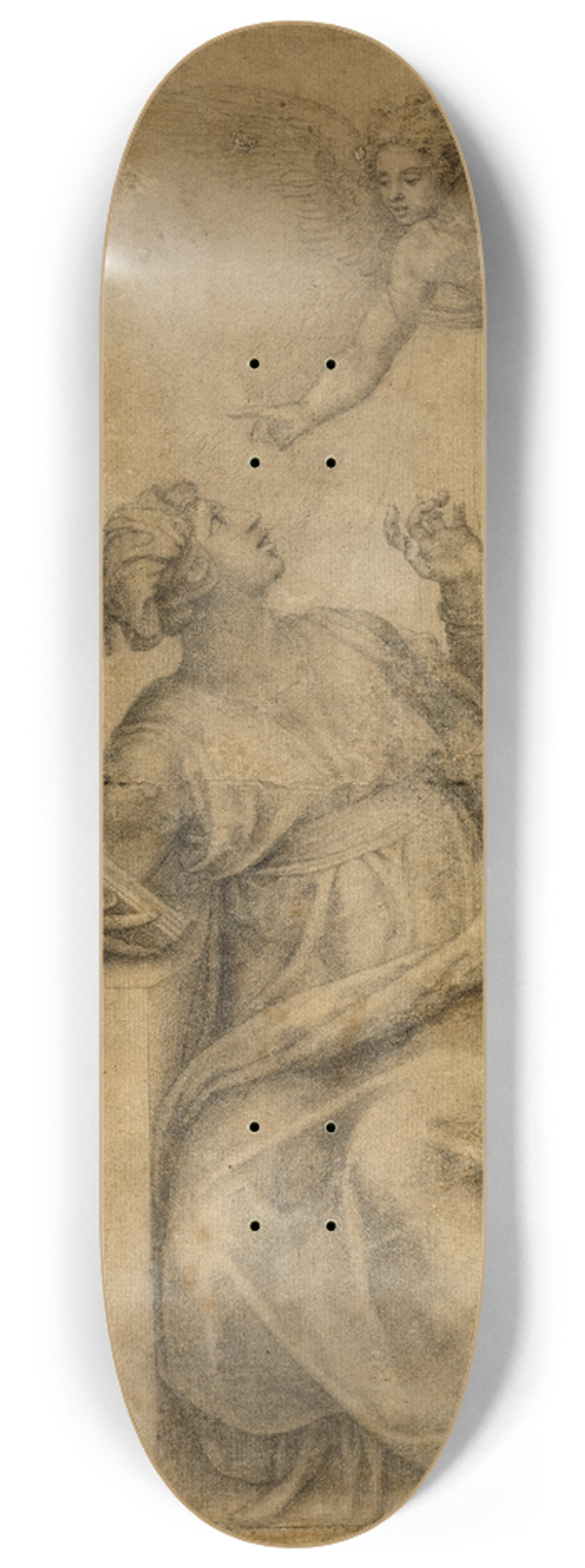 Michelangelo - Annunciation to the Virgin 8.25 inch art skate deck