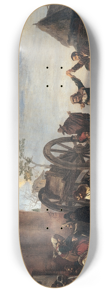 Michelangelo Cerquozzi - Bambocciata (Childishness) 8.25 inch art skate deck