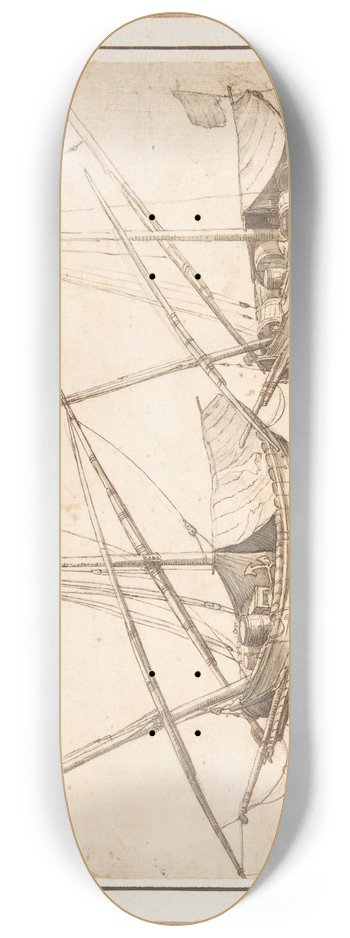 Michelangelo Cerquozzi - Four Boats 8.25 inch art skate deck