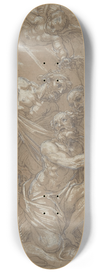 Michel Corneille the younger - The Martyrdom of St. Andrew 8.25 inch art skate deck