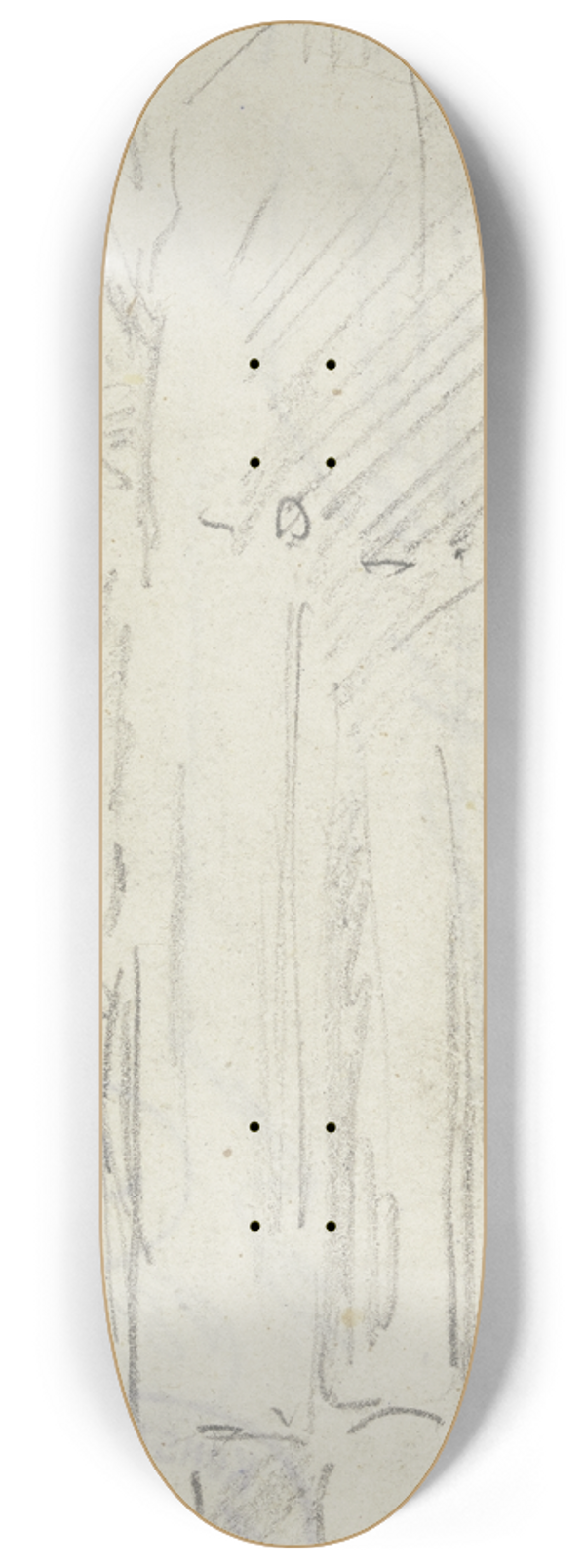 Anton Burger - Bauer in Rckansicht mit einem Zylinder in der Linken 8.25 inch art skate deck