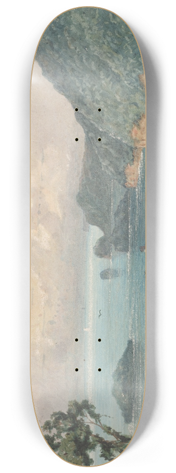 Michel Jean Cazabon - Northern Coast from North Post 8.25 inch art skate deck