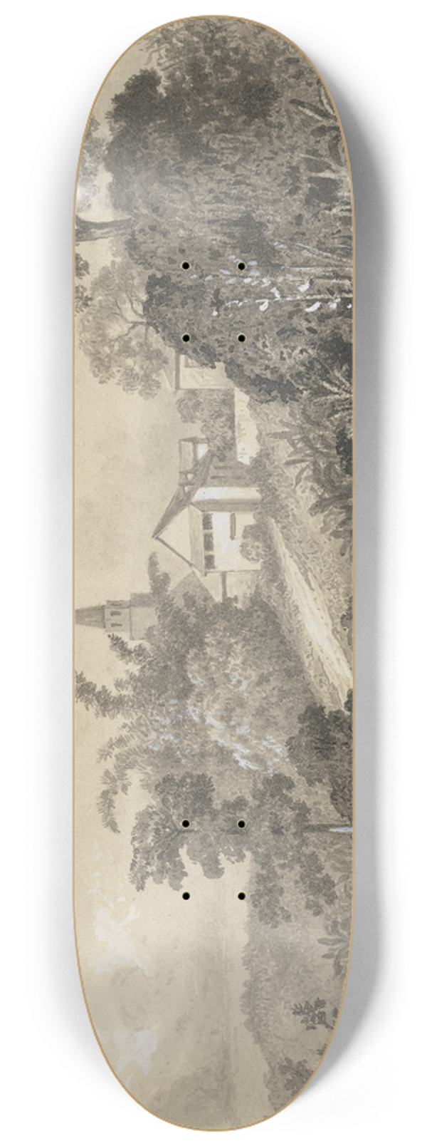 Michel Jean Cazabon - River Side, St. Joseph 8.25 inch art skate deck