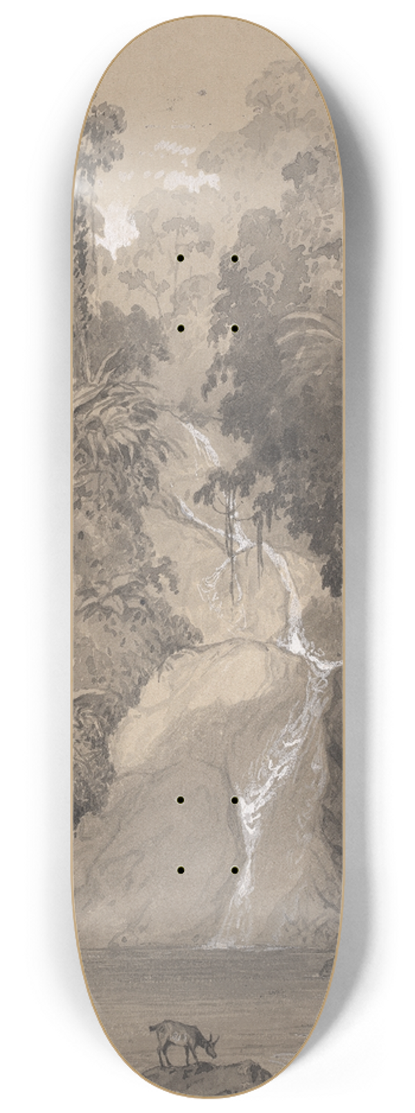 Michel Jean Cazabon - St. Anns Waterfall 8.25 inch art skate deck