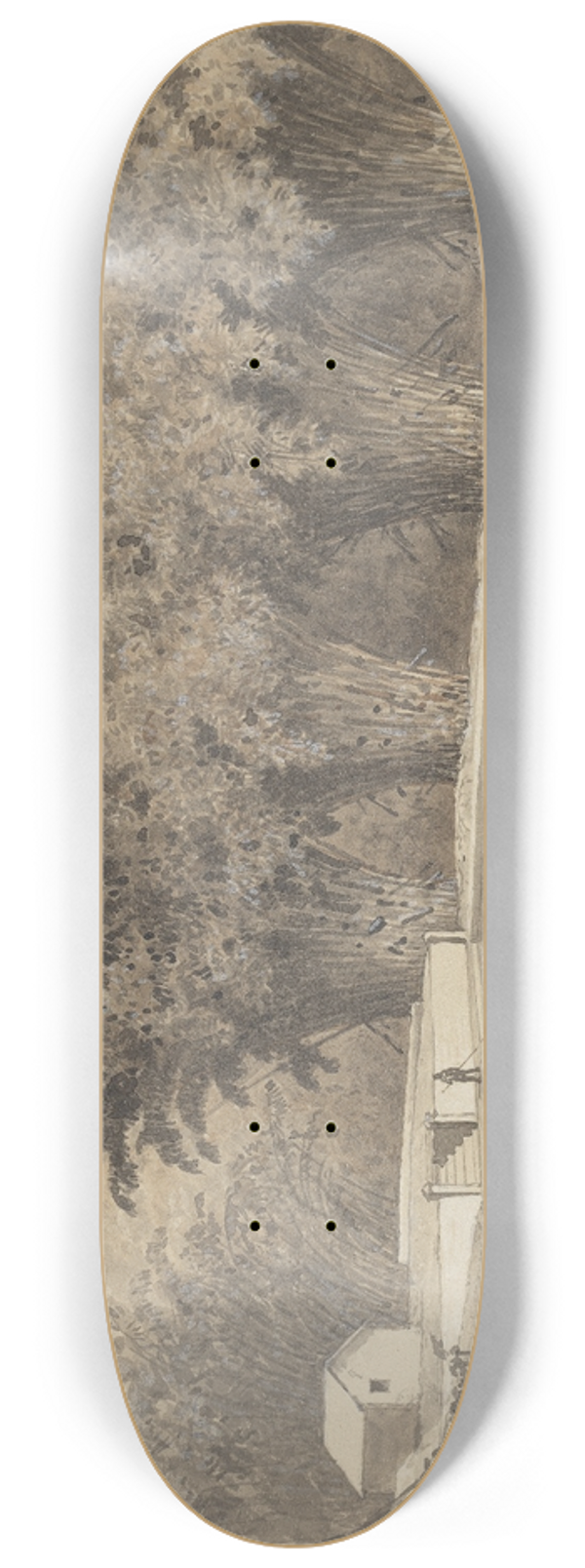 Michel Jean Cazabon - The Reservoir at Maraval 8.25 inch art skate deck