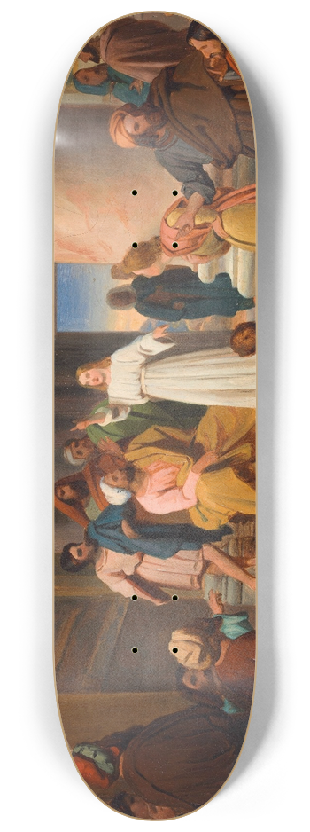 Michel-Martin Drolling - Jesus among the doctors 8.25 inch art skate deck