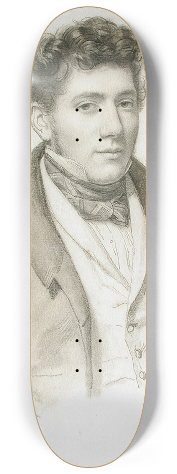 Michel-Martin Drolling - Portrait of a Young Man 8.25 inch art skate deck