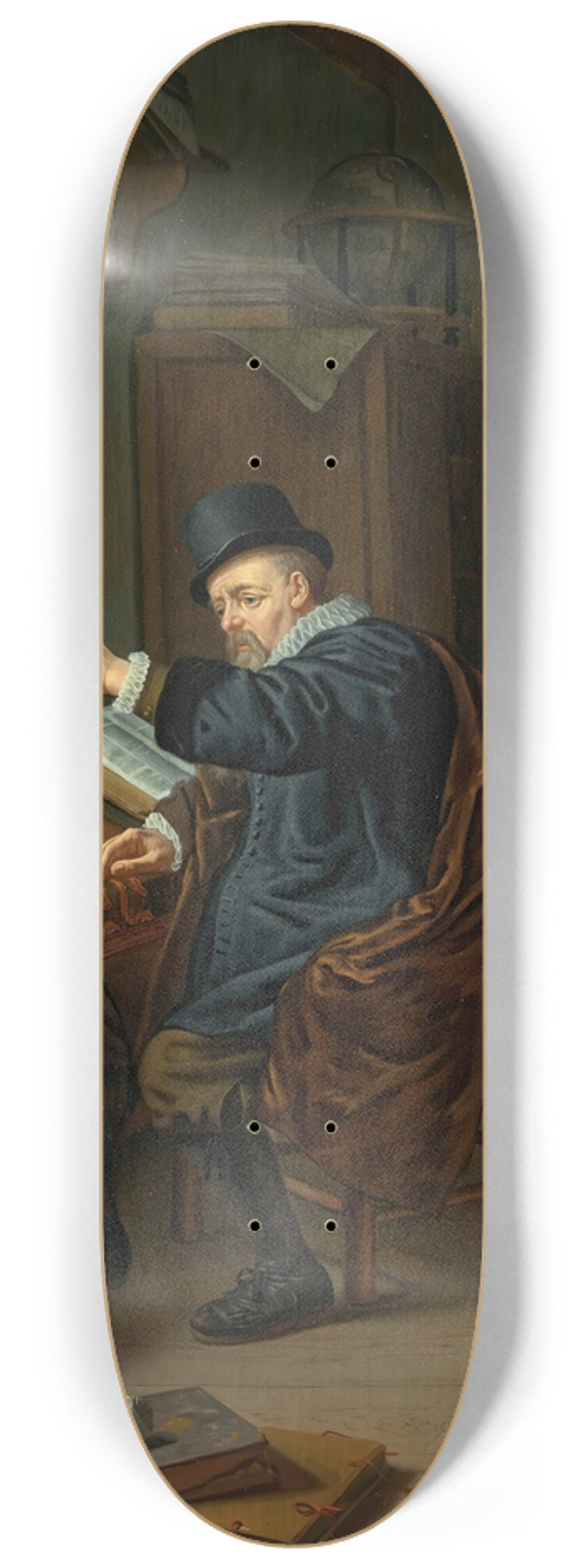 Michiel Van Musscher - A Doctor In His Studio 8.25 inch art skate deck