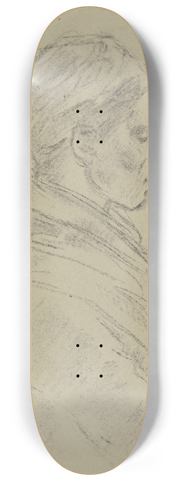 Anton Burger - Farmwoman in profile 8.25 inch art skate deck