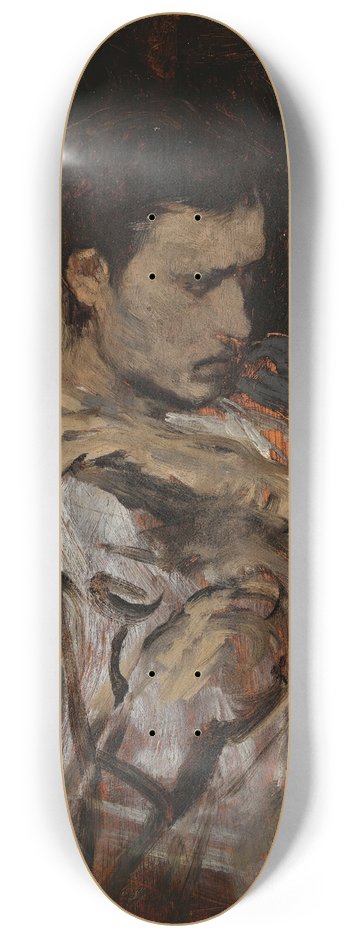Mihly Munkcsy - Study for the lint makers of 1871 8.25 inch art skate deck