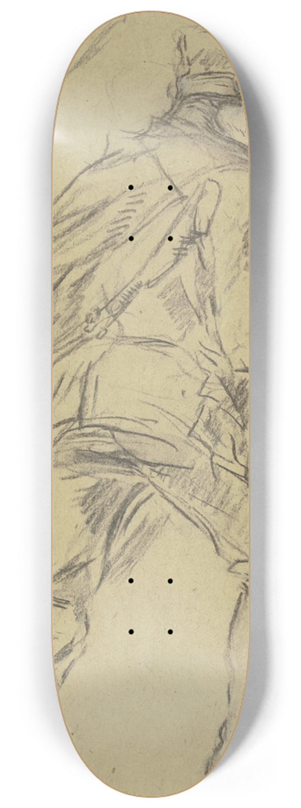 Anton Burger - Heimziehender Jger, rauchend 8.25 inch art skate deck